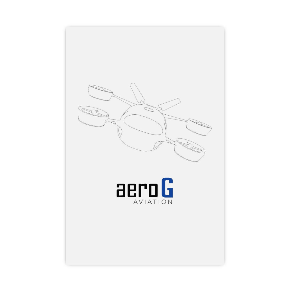 aeroG eVTOL Line Art Minimalist Poster