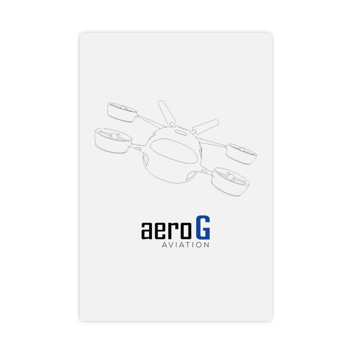 aeroG eVTOL Line Art Minimalist Poster